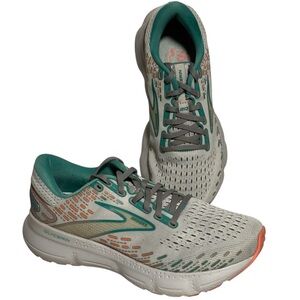 Brooks Women's Glycerin 20 running shoes in the Oyster Latigo Bay Coral 7.5 Wide